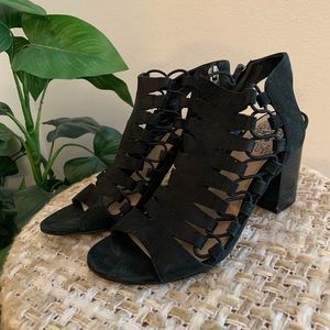 Vince Camuto Black Open Toe Heels